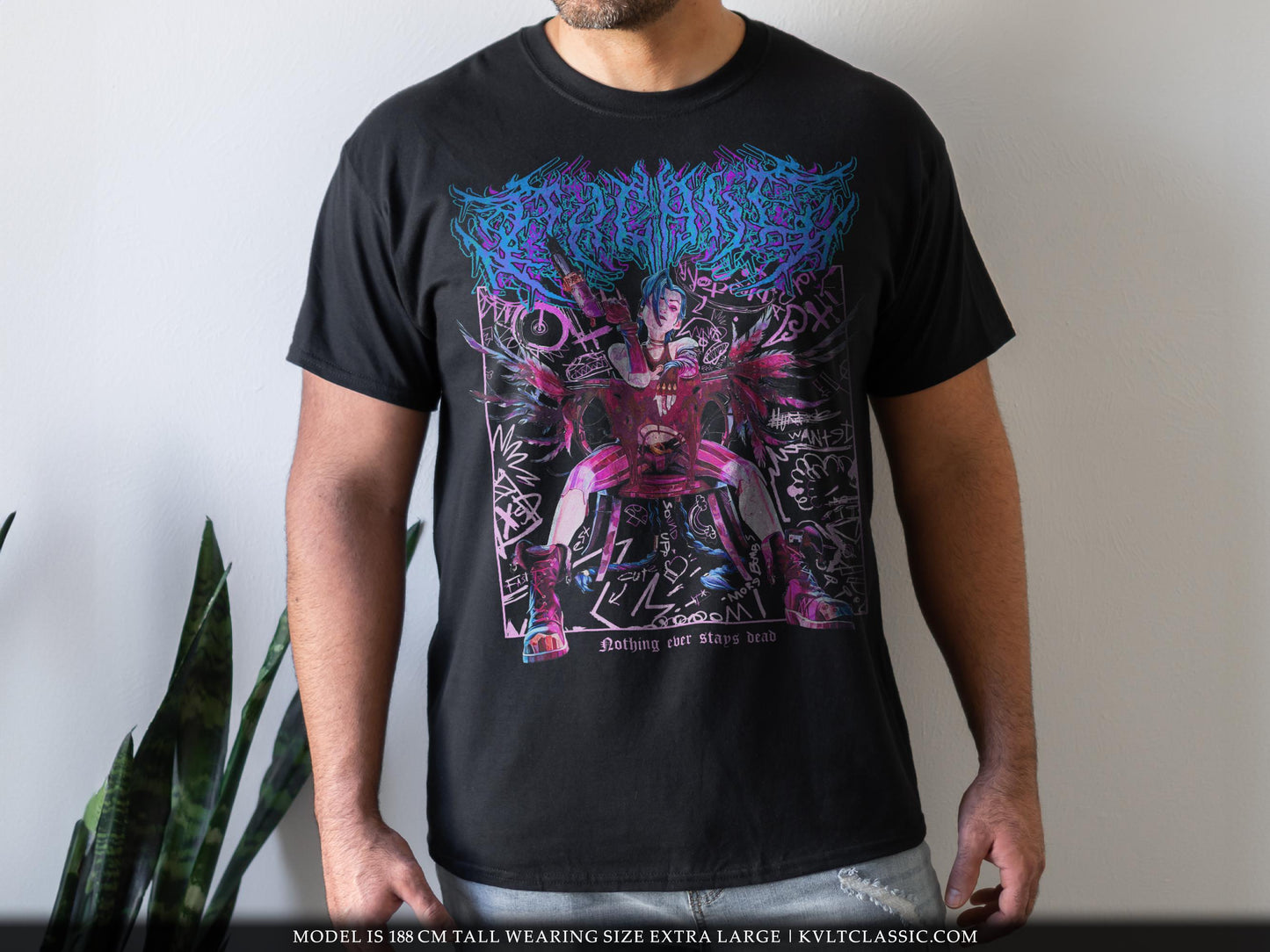 League Of Legends Arcane 'Jinx' Metal Video Game T-Shirt
