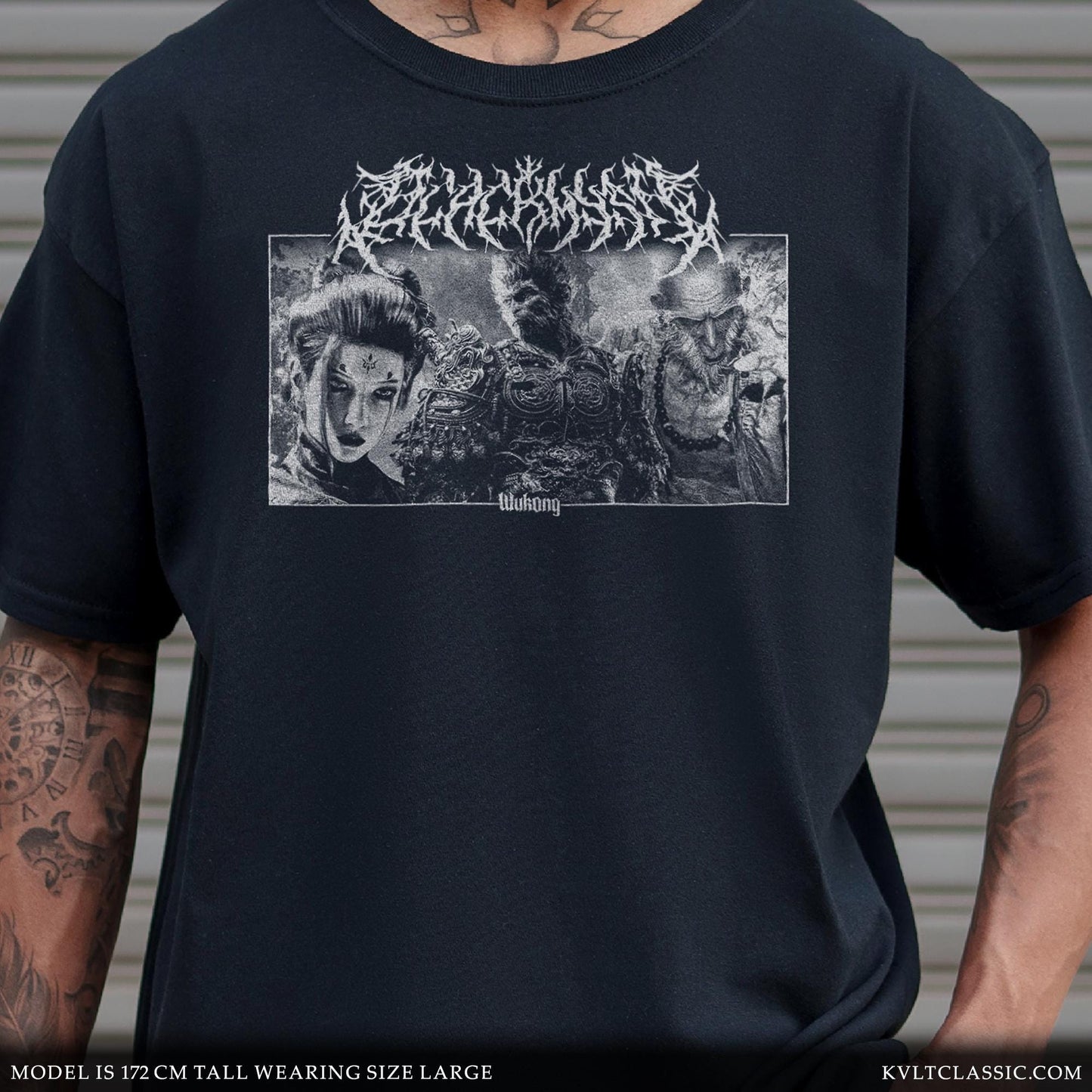 Black Myth Wukong 'Faces' Metal Video Game T-Shirt