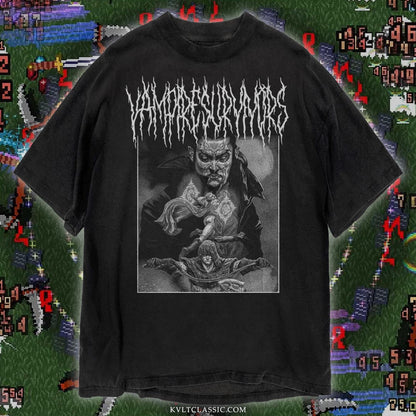 Vampire Survivors' Metal Video Game T-Shirt