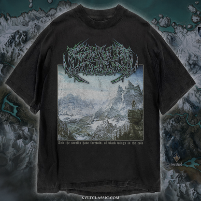 Skyrim 'Black Wings' Metal Video Game T-Shirt