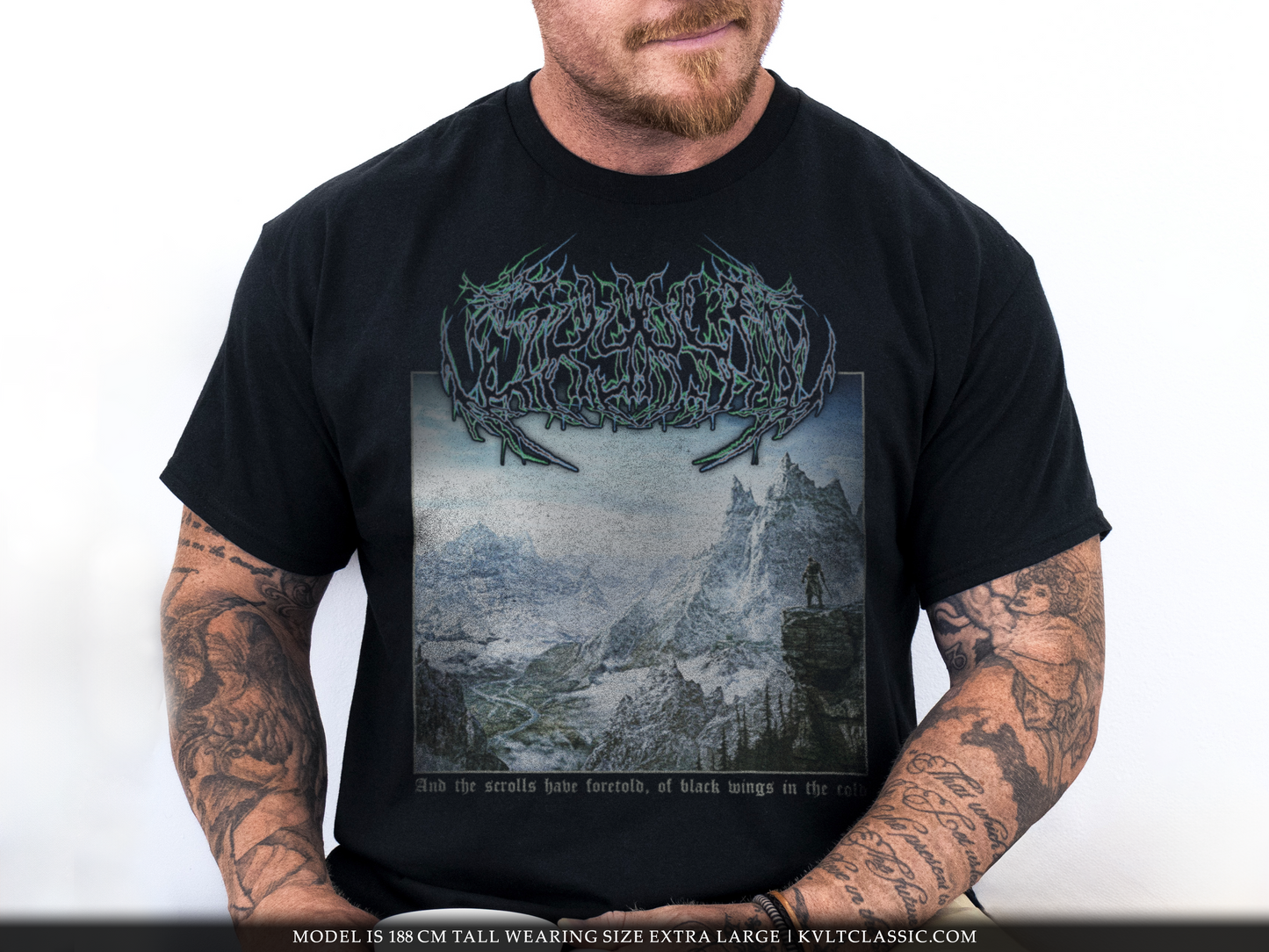 Skyrim 'Black Wings' Metal Video Game T-Shirt