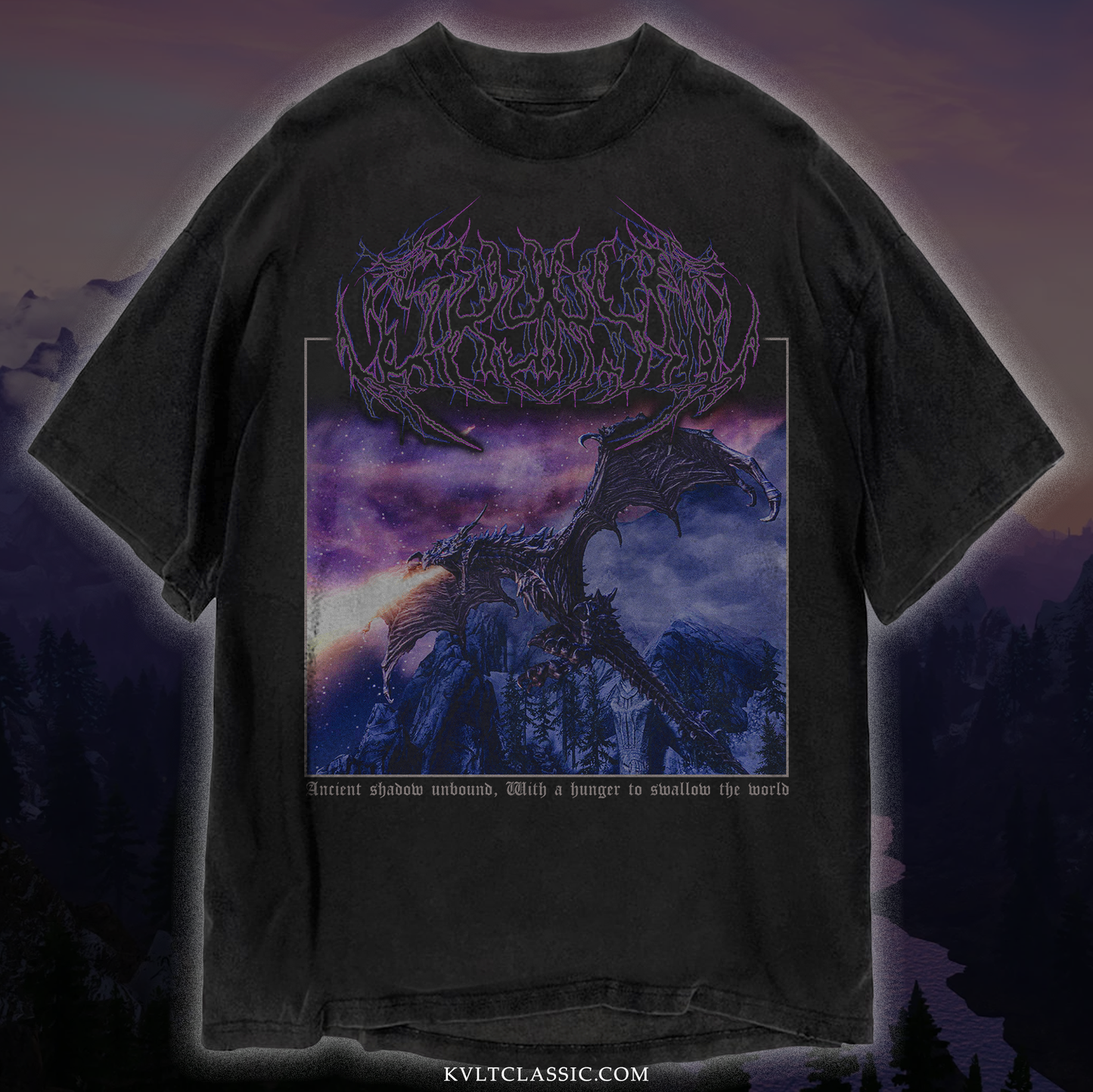 Skyrim 'Alduin' Metal Video Game T-Shirt