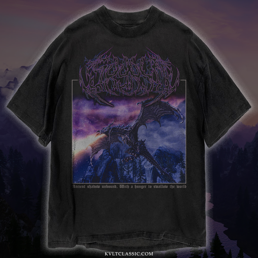 Skyrim 'Alduin' Metal Video Game T-Shirt