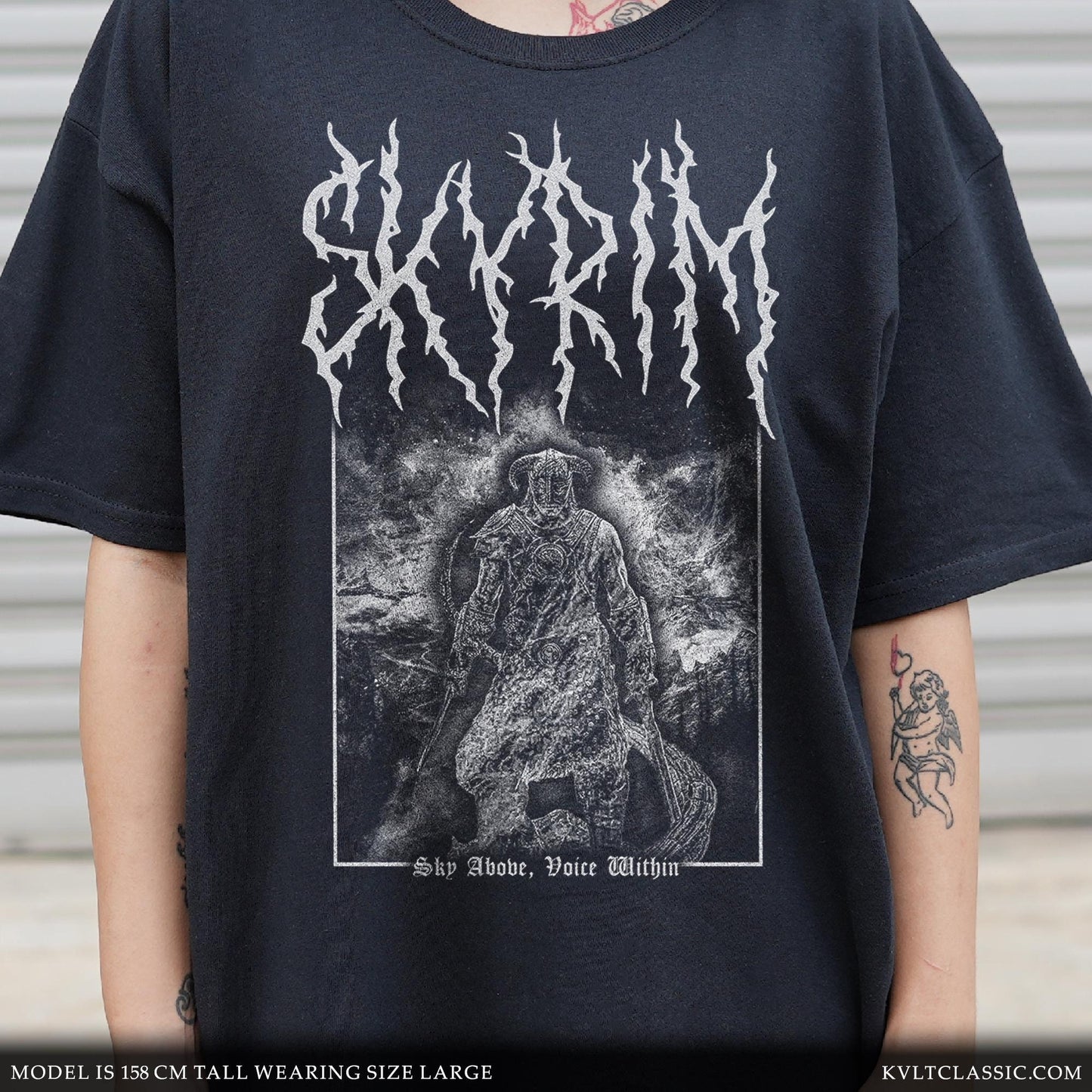 Skyrim 'Above Below' Metal Video Game T-Shirt