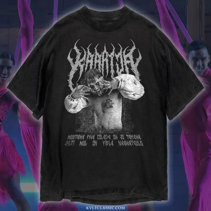 Kaarija 'Eurovision 2023' Metal Band T-Shirt - Black & White