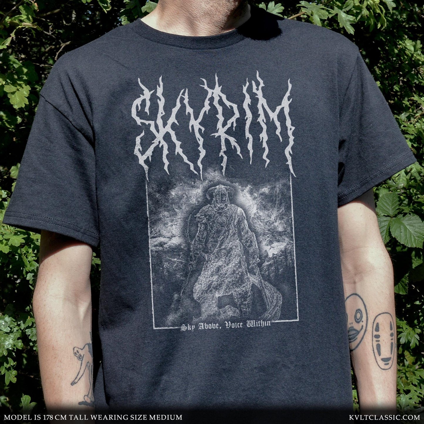 Skyrim 'Above Below' Metal Video Game T-Shirt