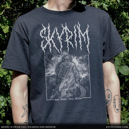 Skyrim 'Above Below' Metal Video Game T-Shirt